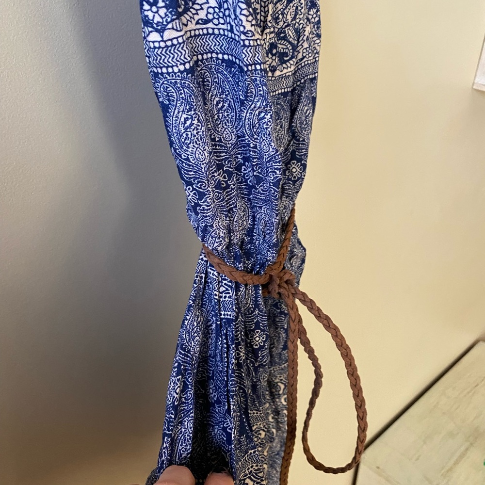 Strapless romper! Has pockets, I love the rope belt !